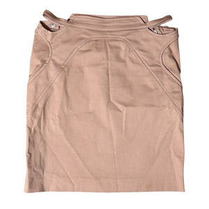 Hussein Chalayan Runway Mini Skirt Cutout Waist Avant-Garde 38/2 Blush Nude